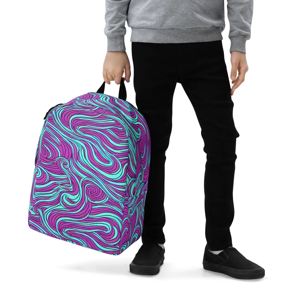Neon Tidal on Minimalist Backpack — Zoomed-in