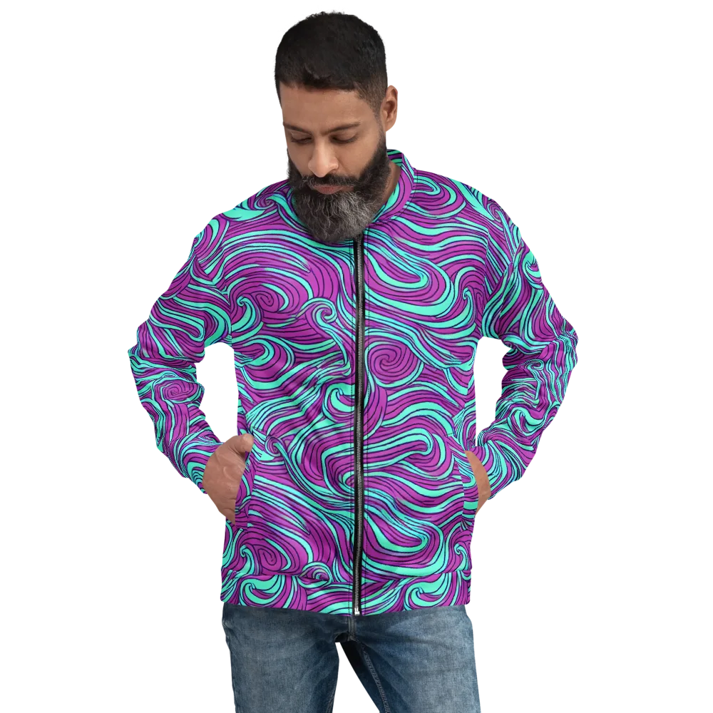 Neon Tidal on Bomber Jacket — Front