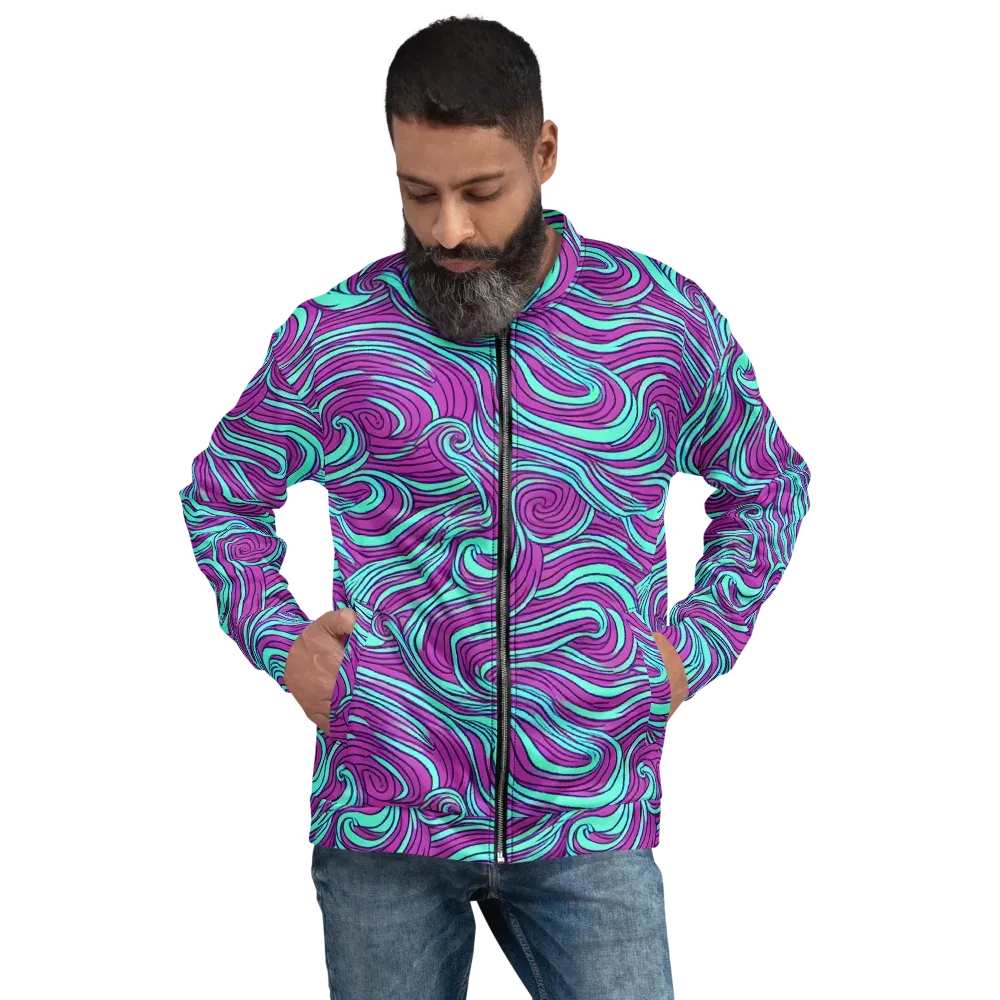 Neon Tidal on Bomber Jacket — Front