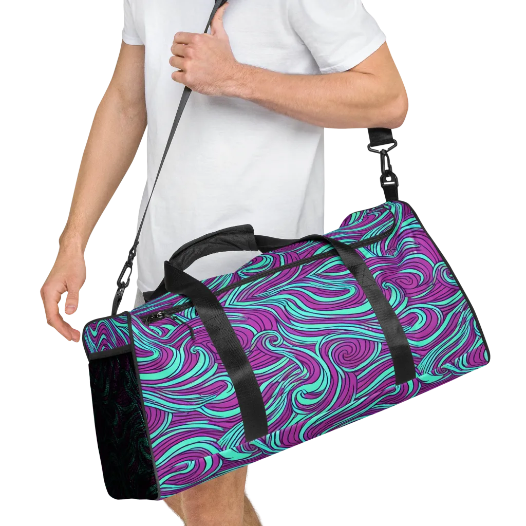 Neon Tidal on Duffle Bag — Right Front