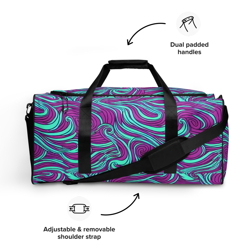 Neon Tidal on Duffle Bag — Front