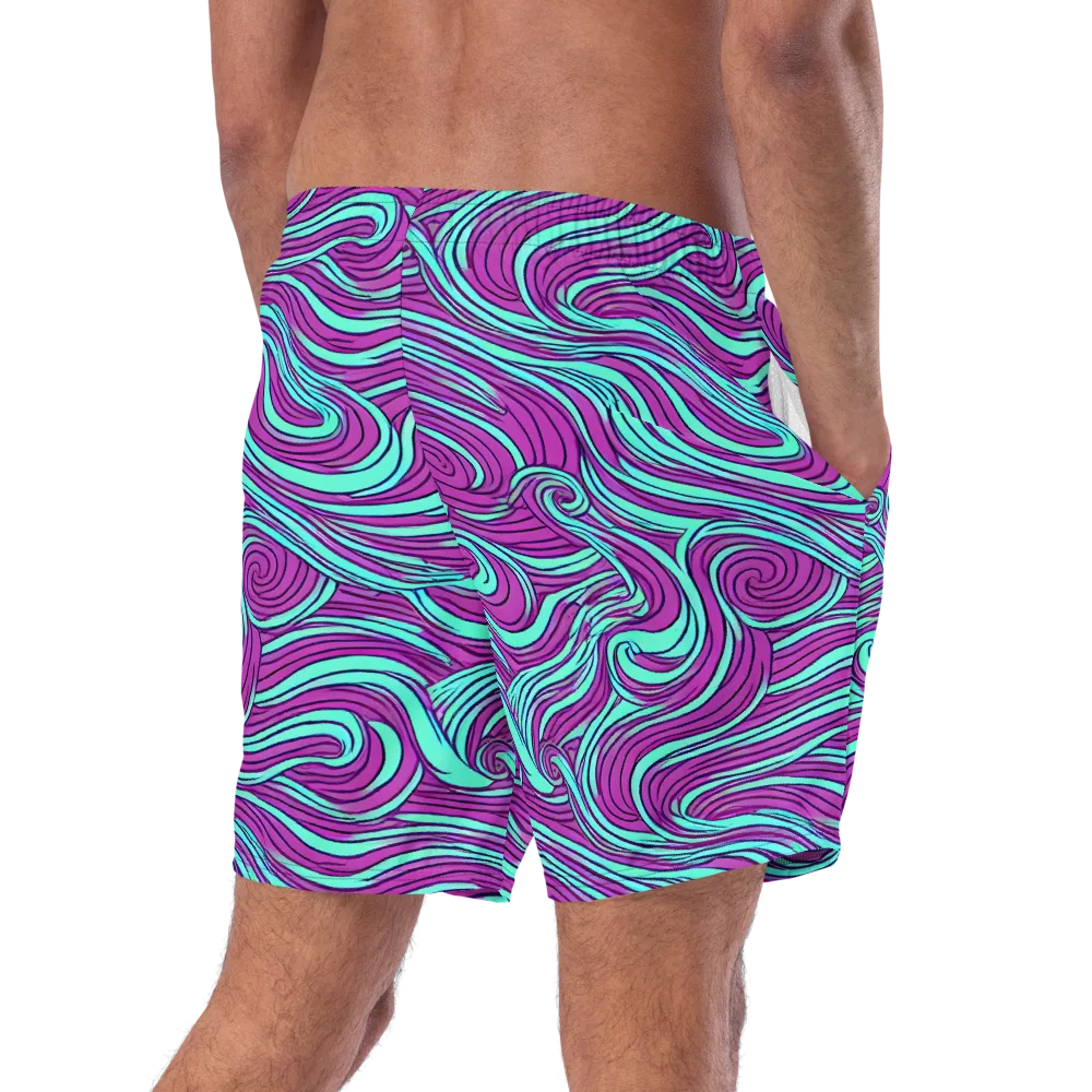 Neon Tidal on Swim Trunks — Right Back