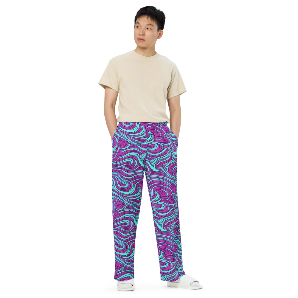 Neon Tidal on Wide-Leg Pants — Front