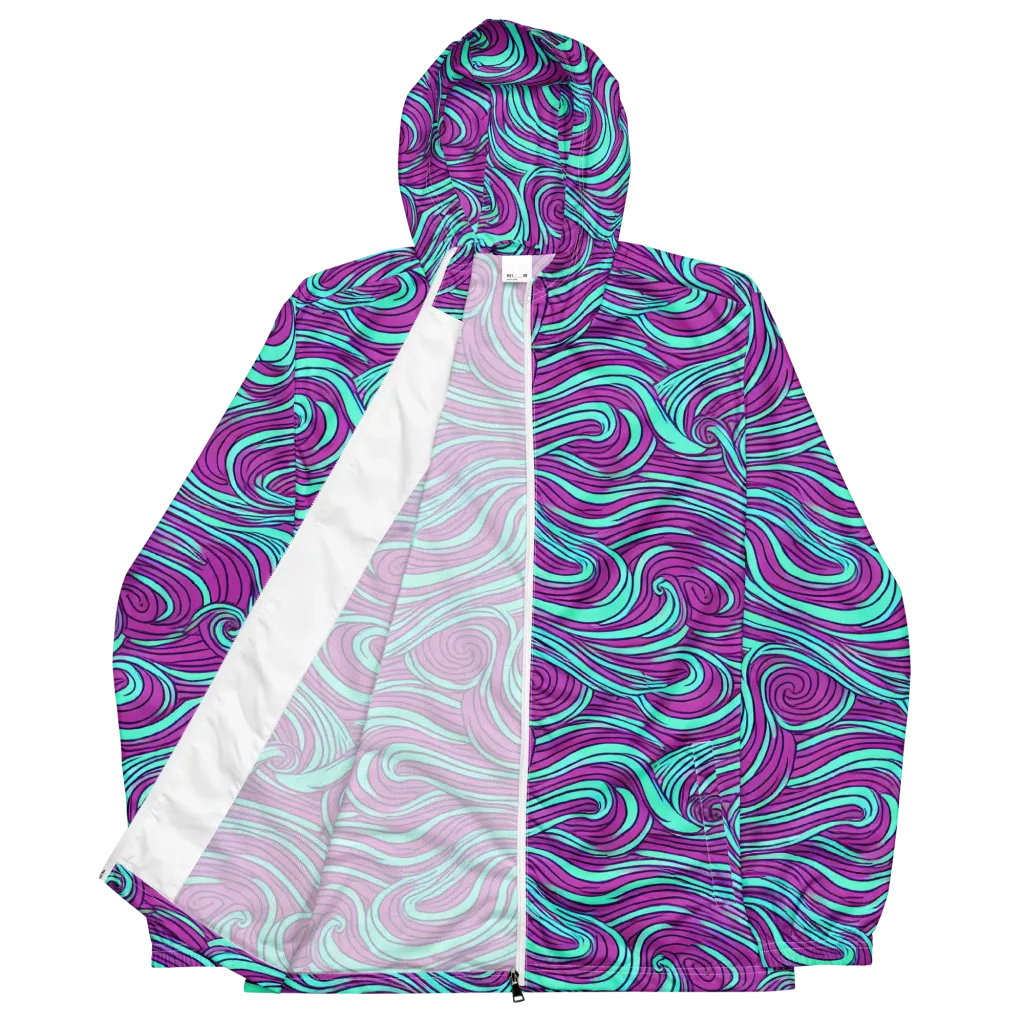 Neon Tidal on Men's Windbreaker — Front
