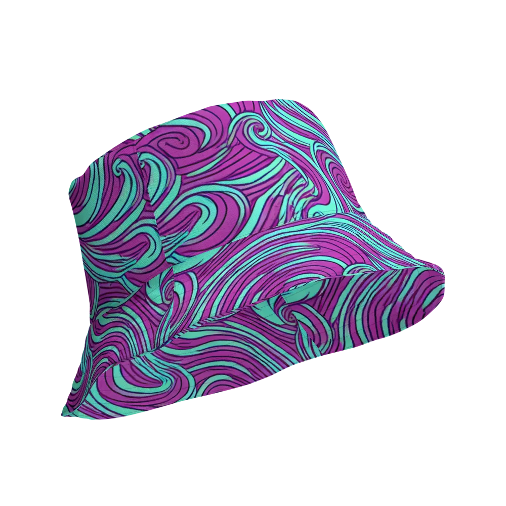 Neon Tidal on Reversible Bucket Hat — Product details Outside