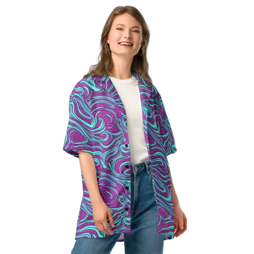 Neon Tidal on a Button Shirt