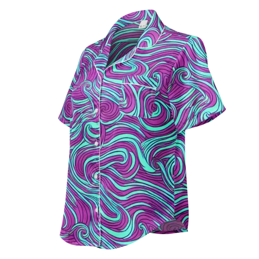 Neon Tidal on a Women's Short Sleeve Pajama Top