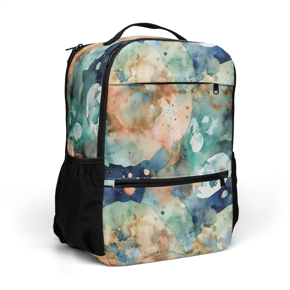 Celestial Watercolor on Utility Backpack — Right Front
