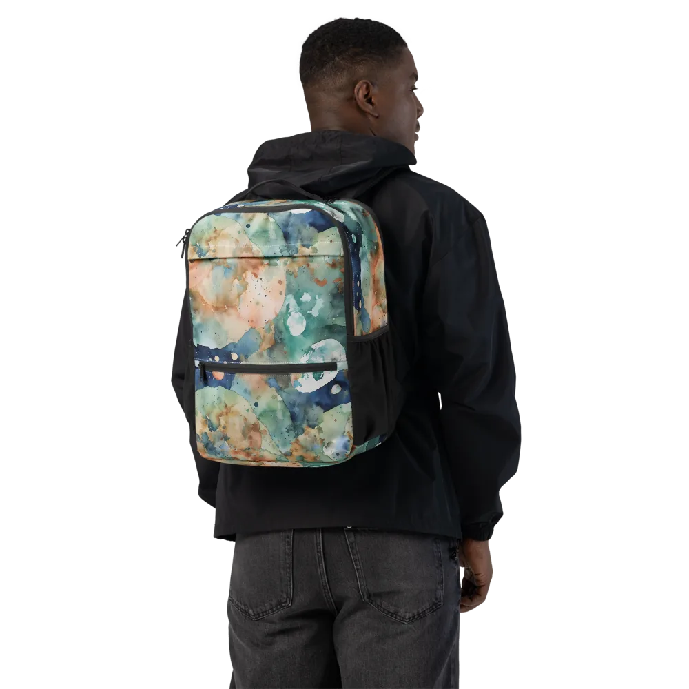 Celestial Watercolor on Utility Backpack — Back