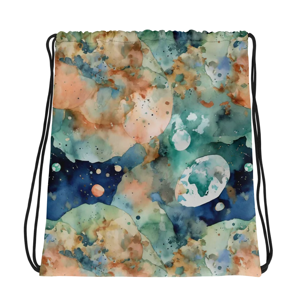 Celestial Watercolor on Drawstring Bag — Photo