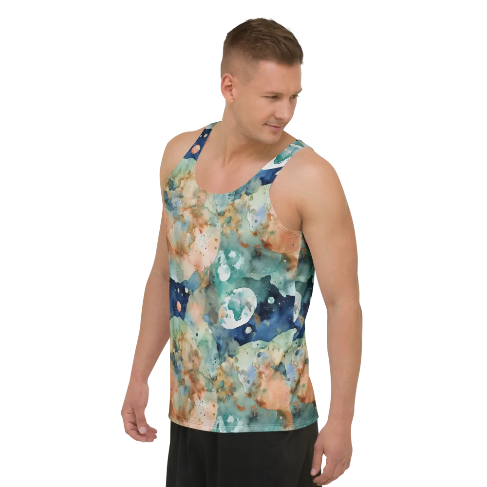 Celestial Watercolor on Men's Tank Top — Left Front