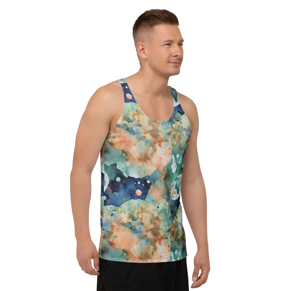 Celestial Watercolor on Men's Tank Top — Right Front