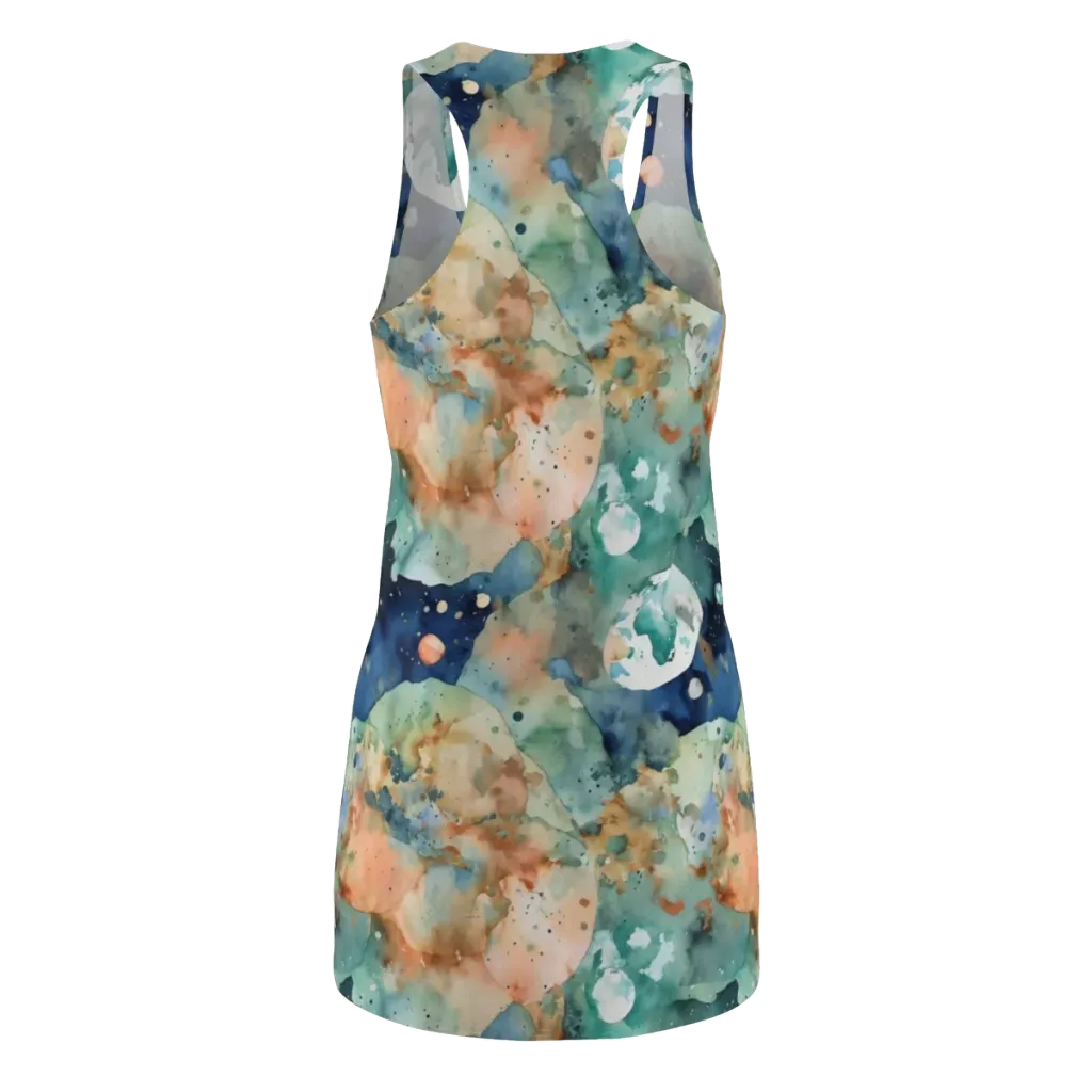 Celestial Watercolor on Racerback Dress — Back