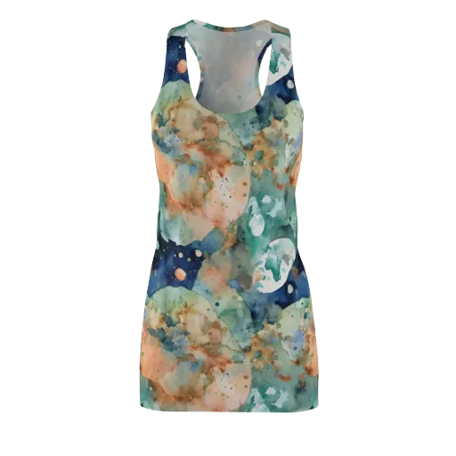 Celestial Watercolor on a Racerback Dress