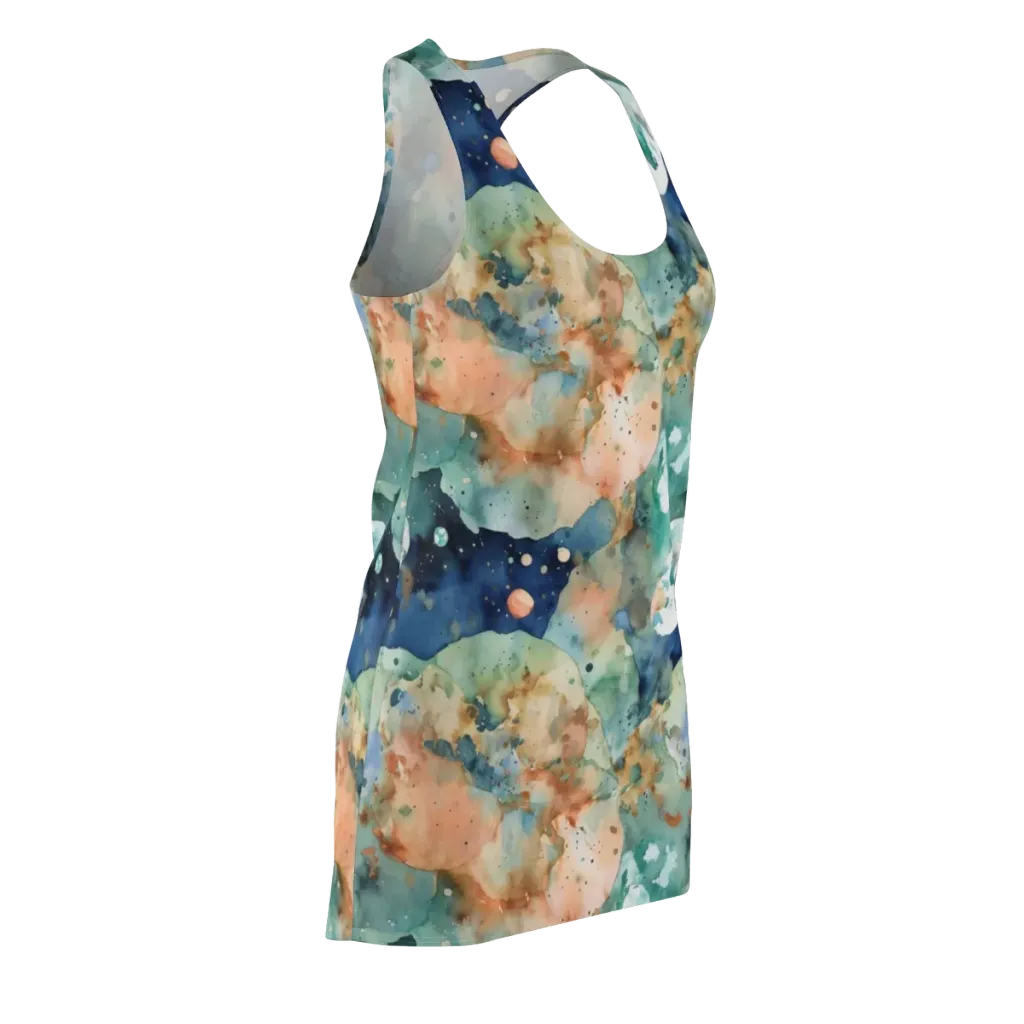 Celestial Watercolor on Racerback Dress — Front Side