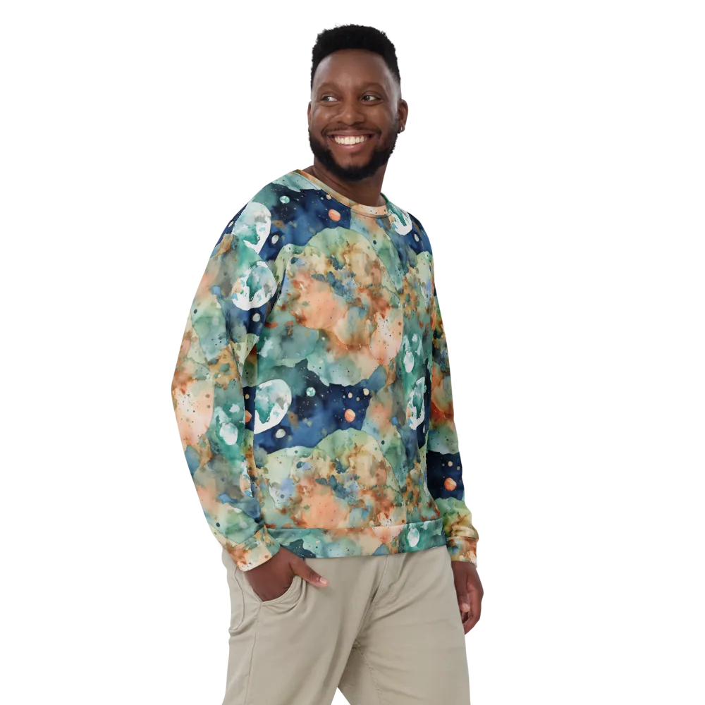 Celestial Watercolor on Sweatshirt — Front