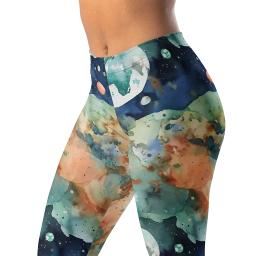 Celestial Watercolor on a Leggings