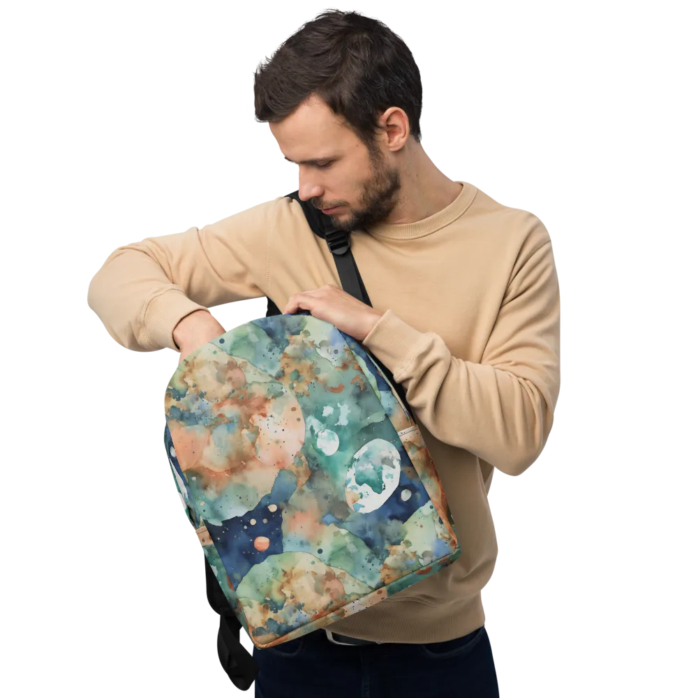 Celestial Watercolor on Minimalist Backpack — Front