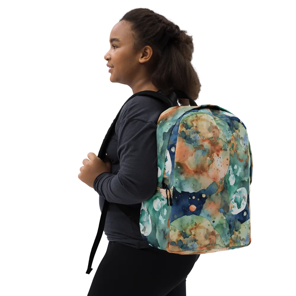 Celestial Watercolor on Minimalist Backpack — Right Front