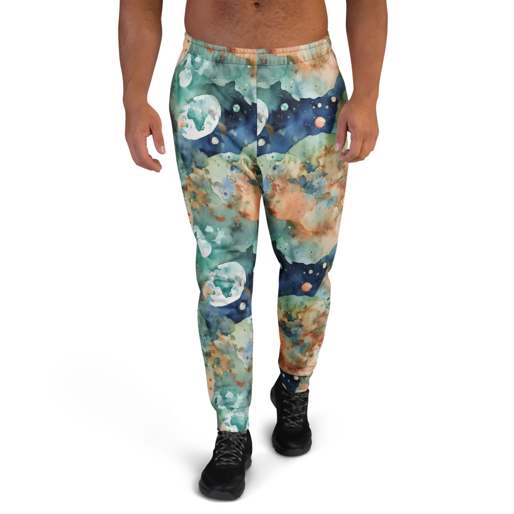 Celestial Watercolor on Men's Joggers — Front