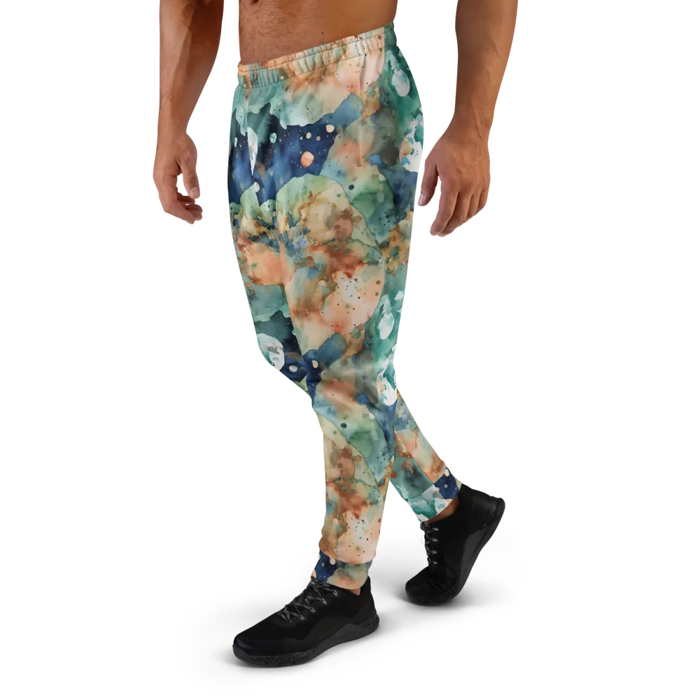 Celestial Watercolor on Men's Joggers — Left