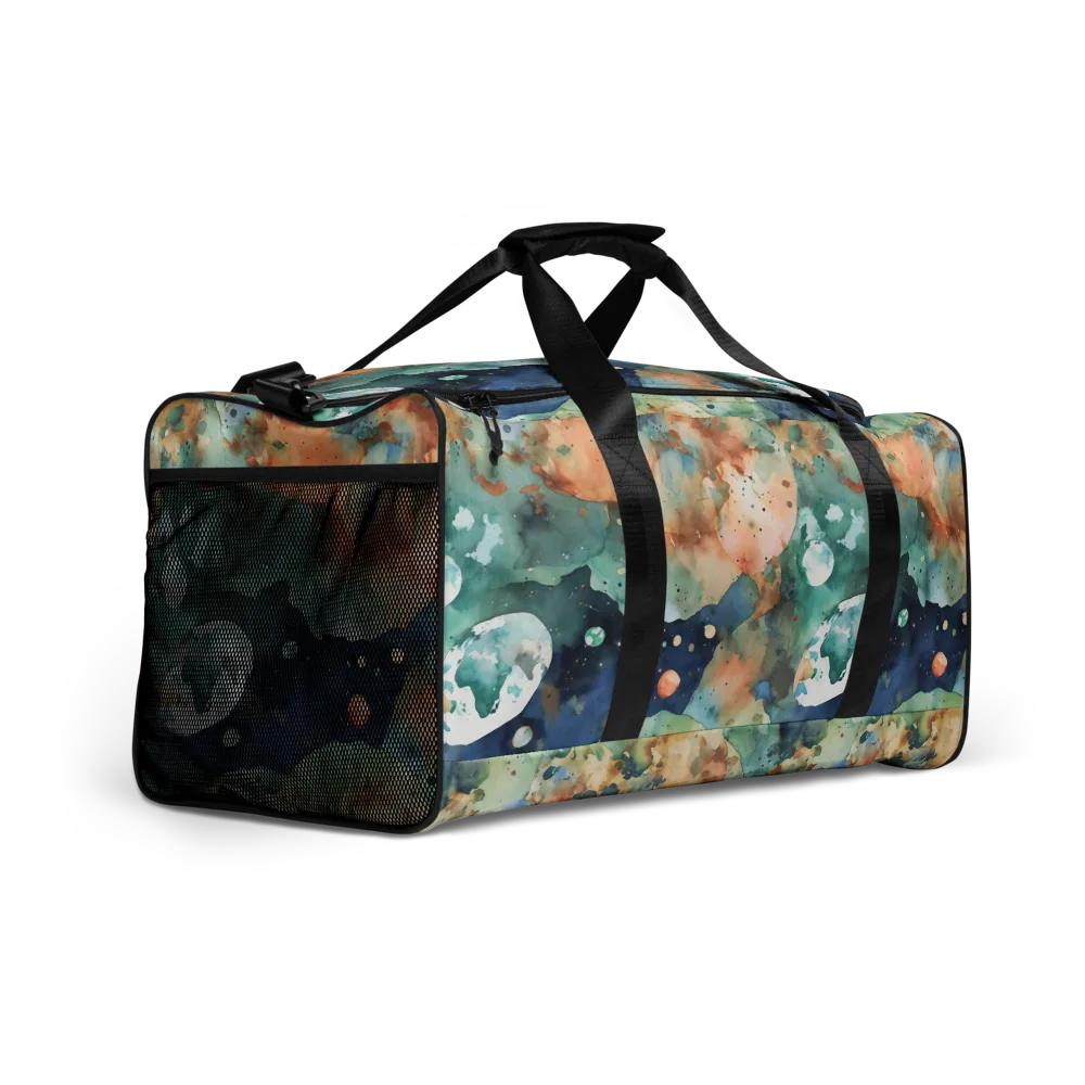Celestial Watercolor on Duffle Bag — Right Front