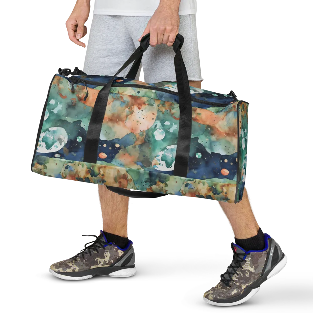 Celestial Watercolor on Duffle Bag — Front