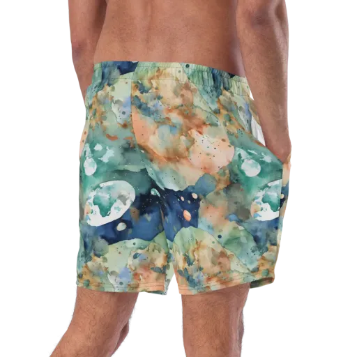 Celestial Watercolor on a Swim Trunks