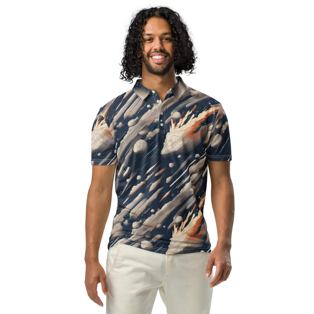 Comet Atelier on Men's Slim Fit Polo Shirt — Front