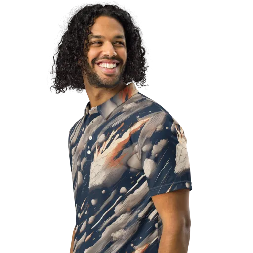 Comet Atelier on a Men's Slim Fit Polo Shirt