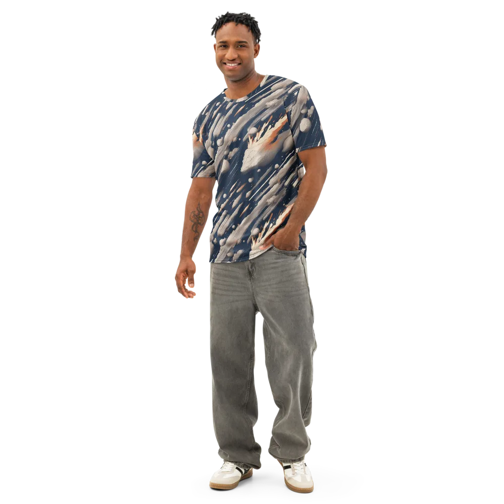 Comet Atelier on Men's Cotton Crew Neck T-Shirt — Front