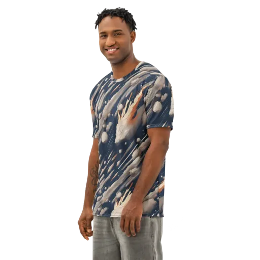 Comet Atelier on a Men's Cotton Crew Neck T-Shirt