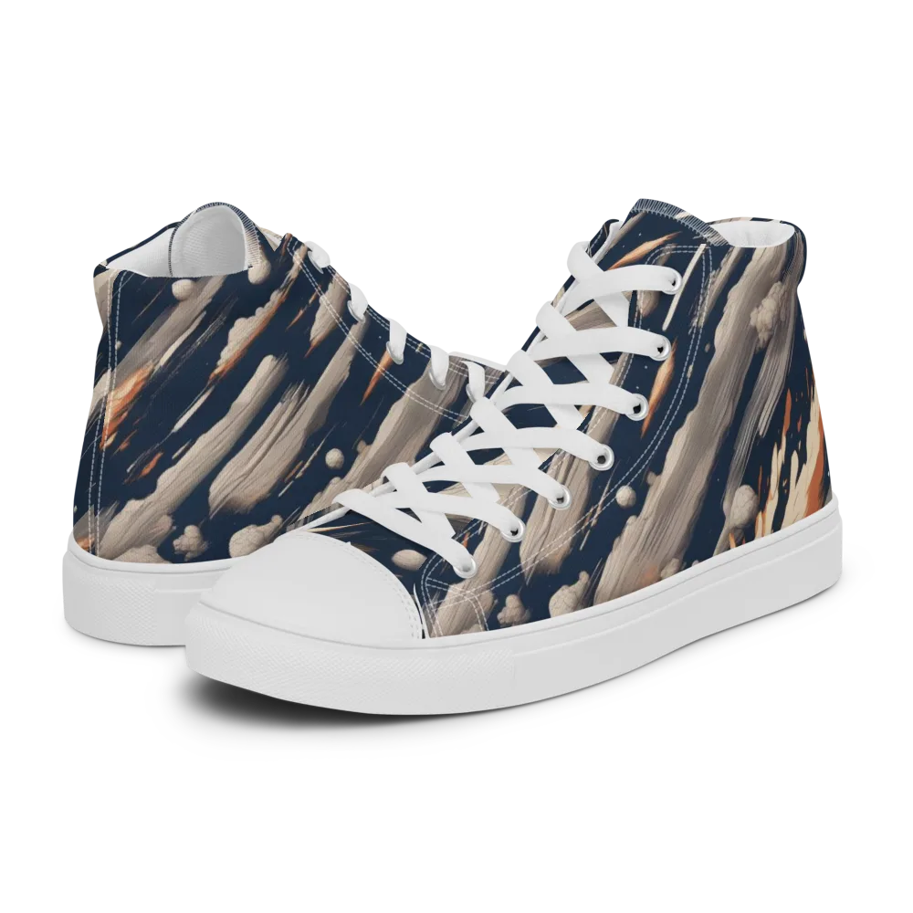 Comet Atelier on Men's High Top Canvas Shoes — Left