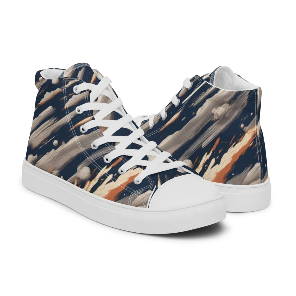 Comet Atelier on Men's High Top Canvas Shoes — Right