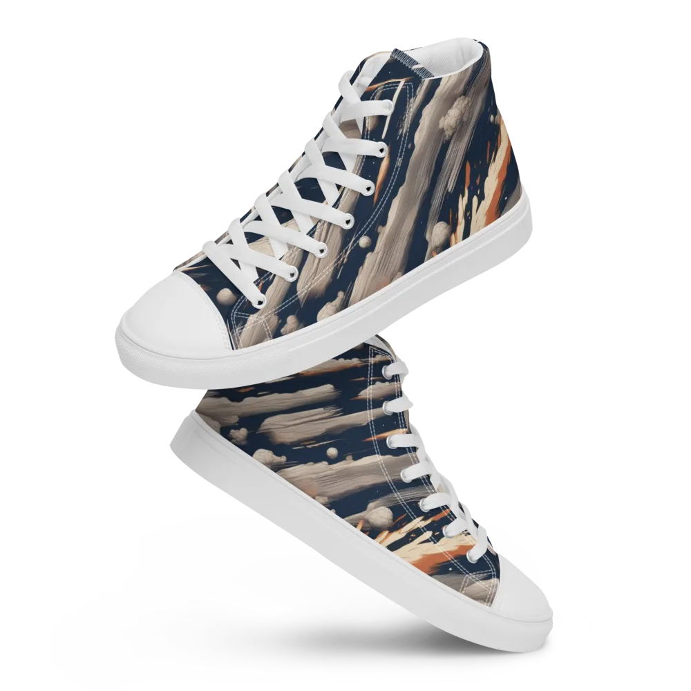 Comet Atelier on Men's High Top Canvas Shoes — Front