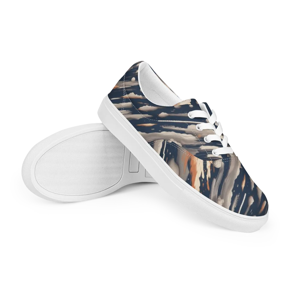 Comet Atelier on Men's Lace-Up Canvas Shoes — Right Front