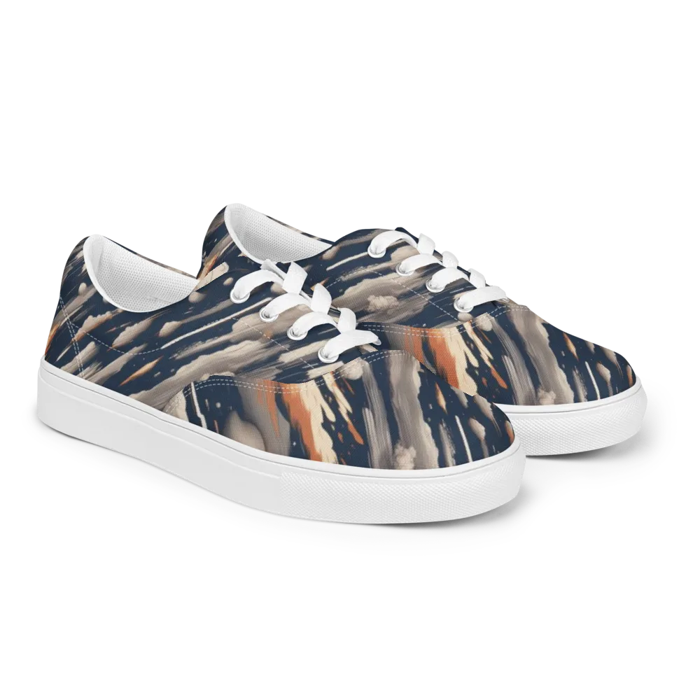 Comet Atelier on Men's Lace-Up Canvas Shoes — Right Front