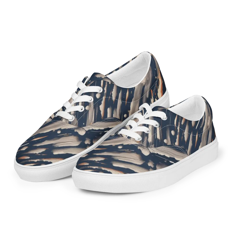 Comet Atelier on Men's Lace-Up Canvas Shoes — Left Front