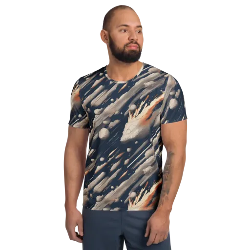 Comet Atelier on a Men's Athletic T-Shirt