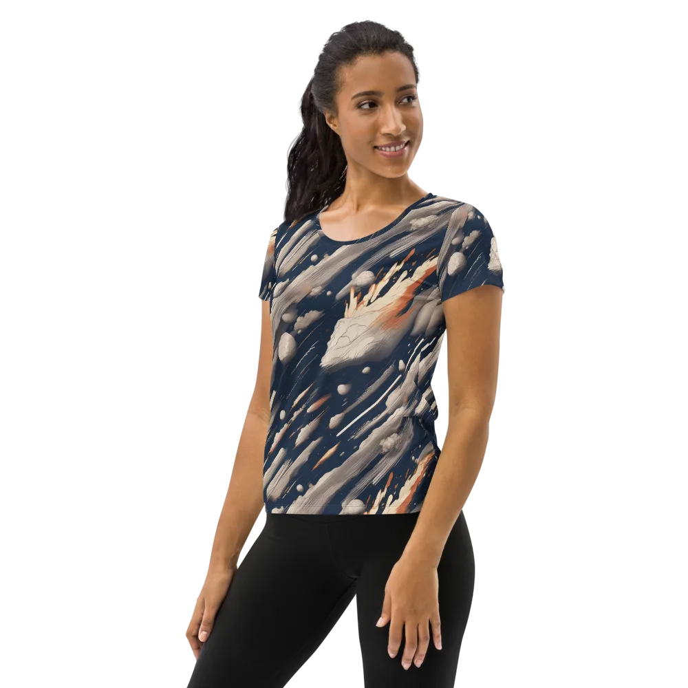 Comet Atelier on Women's Athletic T-Shirt — Left