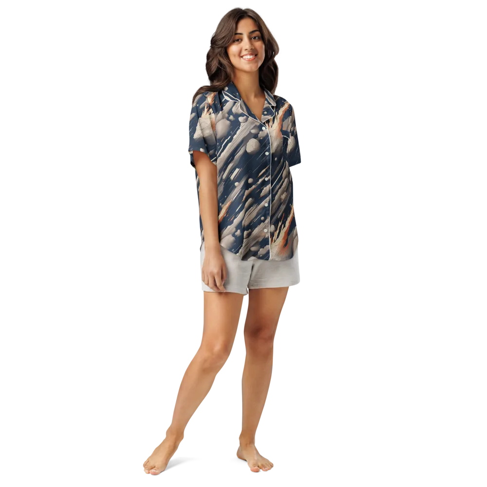Comet Atelier on Women's Short Sleeve Pajama Top — Front