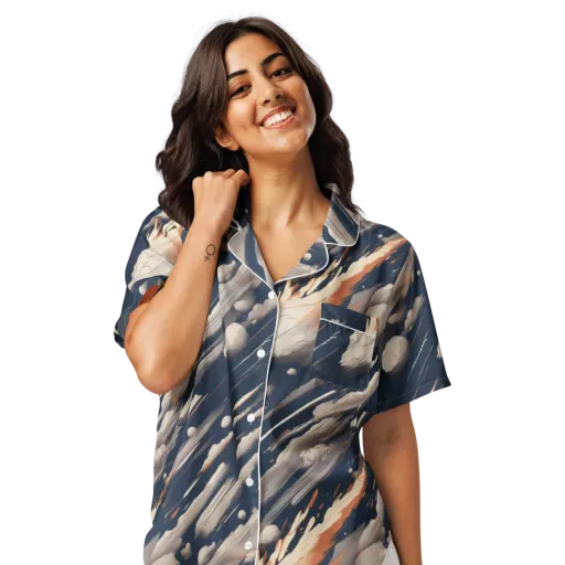 Comet Atelier on a Women's Short Sleeve Pajama Top