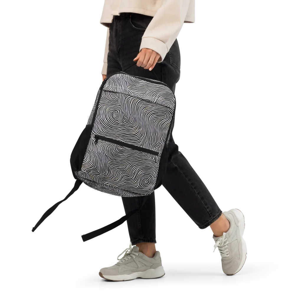 Noir Contours on Utility Backpack — Front