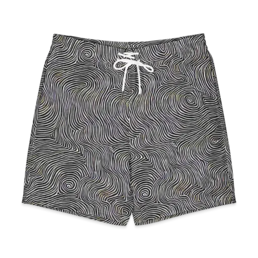 Noir Contours on a Men's Board Shorts
