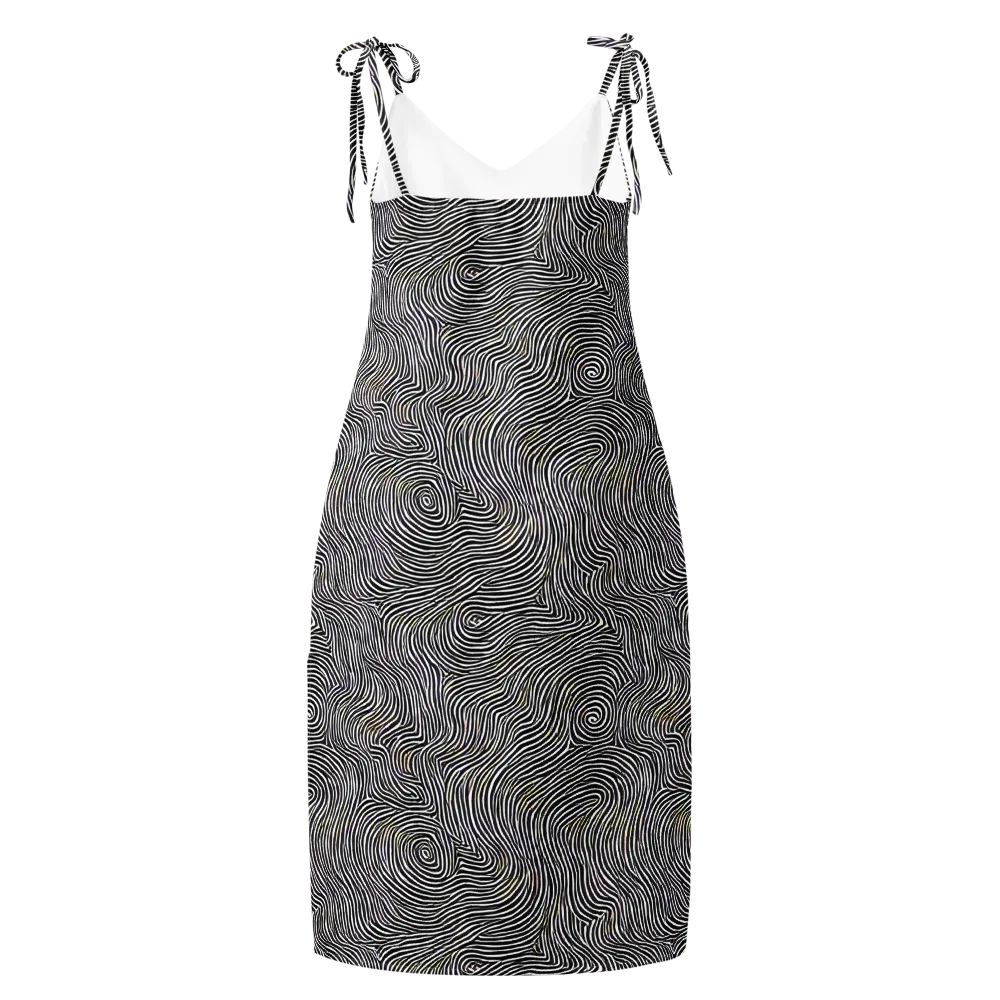Noir Contours on Slip Dress — Back