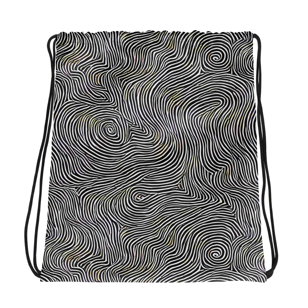 Noir Contours on Drawstring Bag — Photo