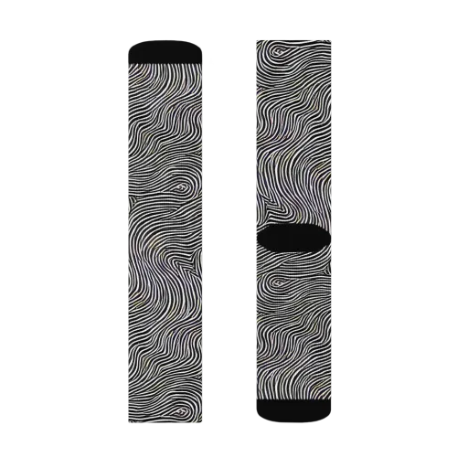 Noir Contours on a Socks