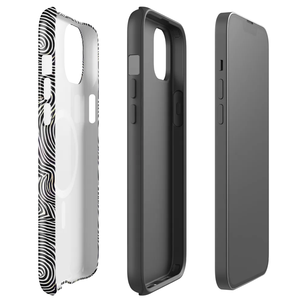 Noir Contours on MagSafe Tough Case for iPhone® — Front