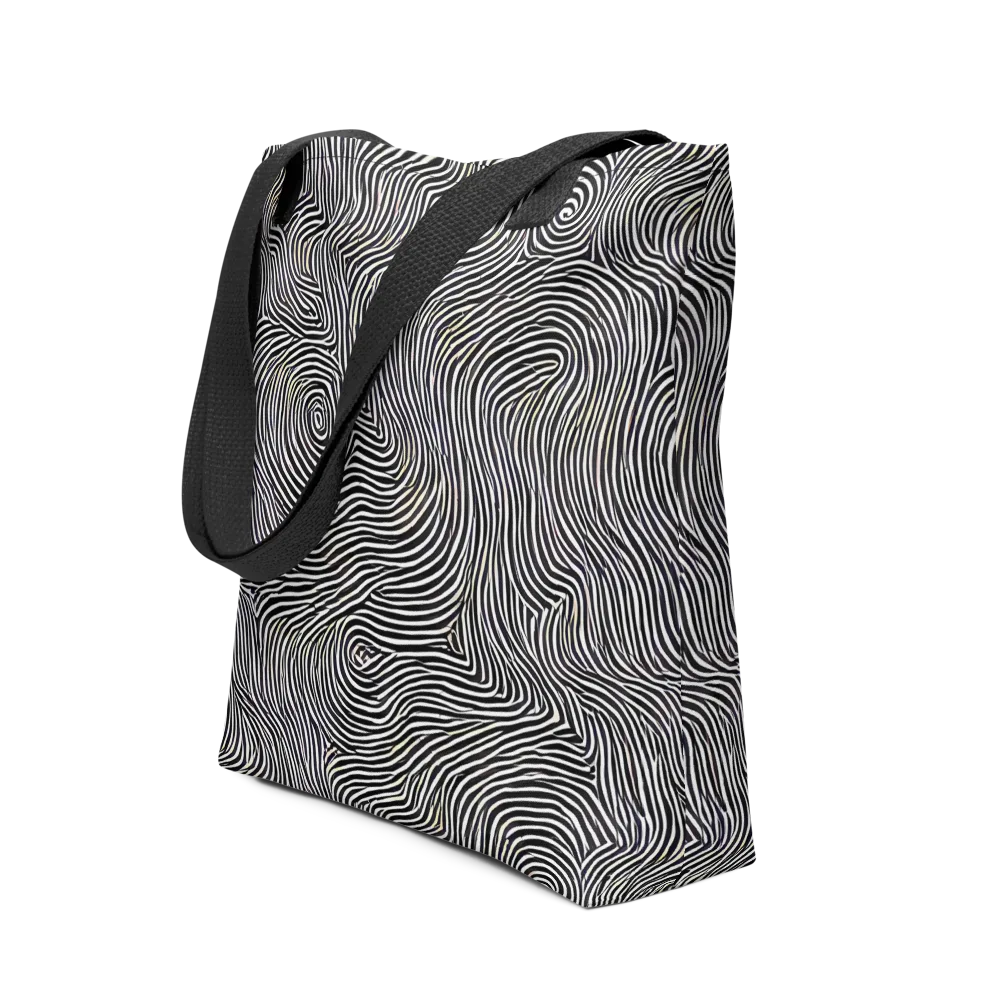 Noir Contours on Tote Bag — Front