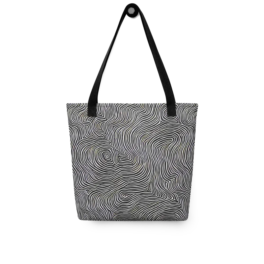 Noir Contours on Tote Bag — Front